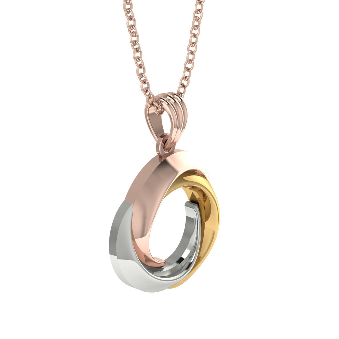 Stunning Three-Round Intertwined Necklace - Angela No. 4