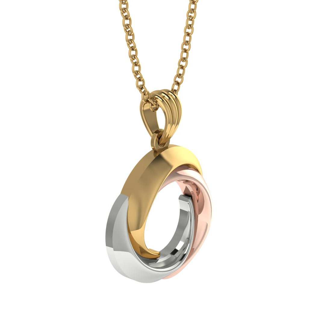 Stunning Three-Round Intertwined Necklace - Angela No. 4