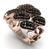Black Diamond Stylish Bloom Fashion Ring - Drew No. 38 image 2
