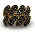 Black Diamond Stylish Bloom Fashion Ring - Drew No. 37