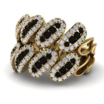 Black Diamond Stylish Bloom Fashion Ring - Drew No. 7 image 1