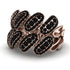 Black Diamond Stylish Bloom Fashion Ring - Drew No. 38