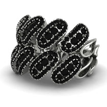 Black Diamond Stylish Bloom Fashion Ring - Drew No. 39 image 1