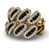 Black Diamond Stylish Bloom Fashion Ring - Drew No. 7 image 1