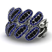 Black Diamond Stylish Bloom Fashion Ring - Drew No. 69 image 1