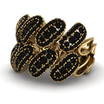 Black Diamond Stylish Bloom Fashion Ring - Drew No. 37 image 1