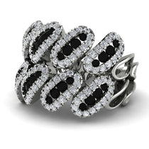 Black Diamond Stylish Bloom Fashion Ring - Drew No. 9 image 1