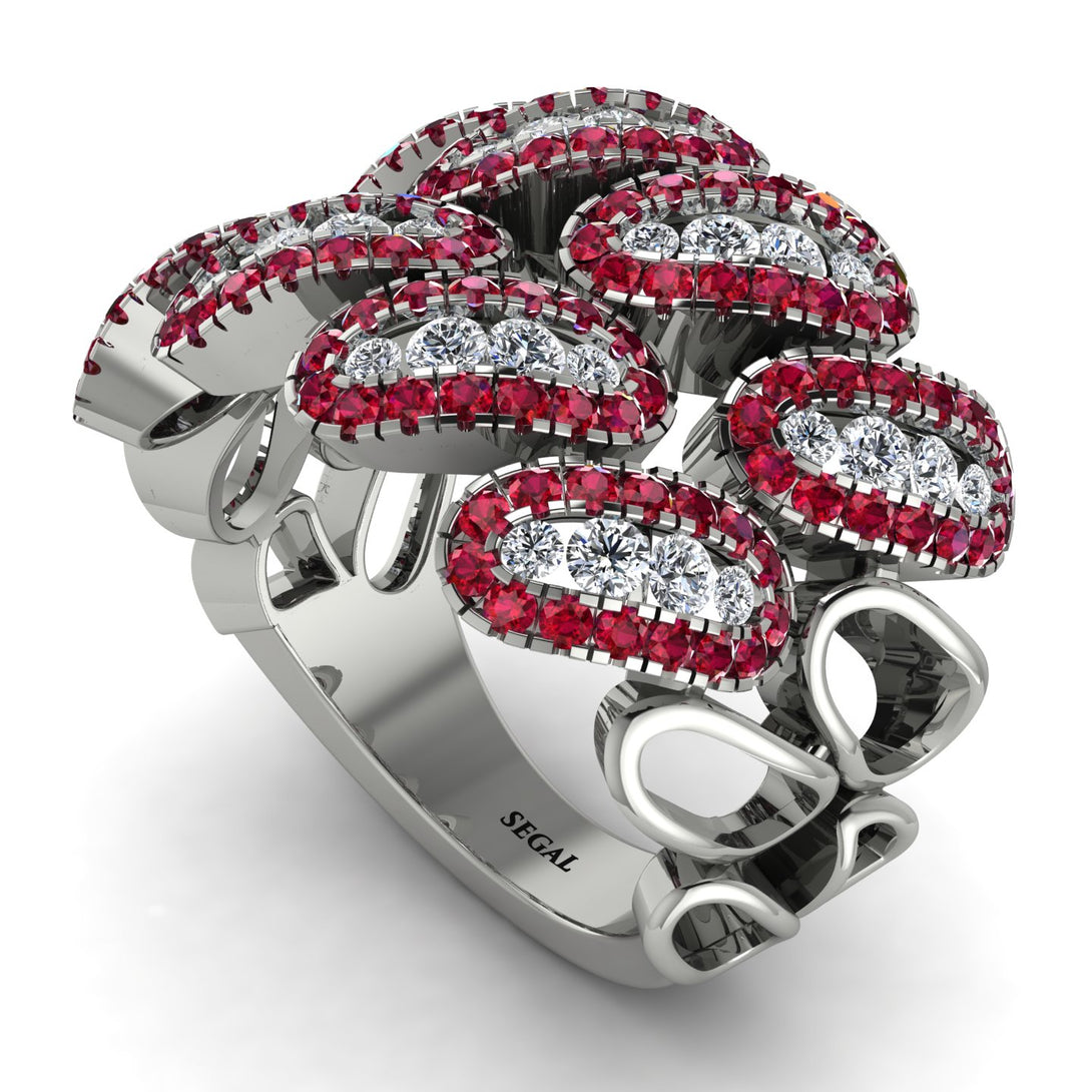 Diamond Stylish Bloom Fashion Ring - Drew No. 48