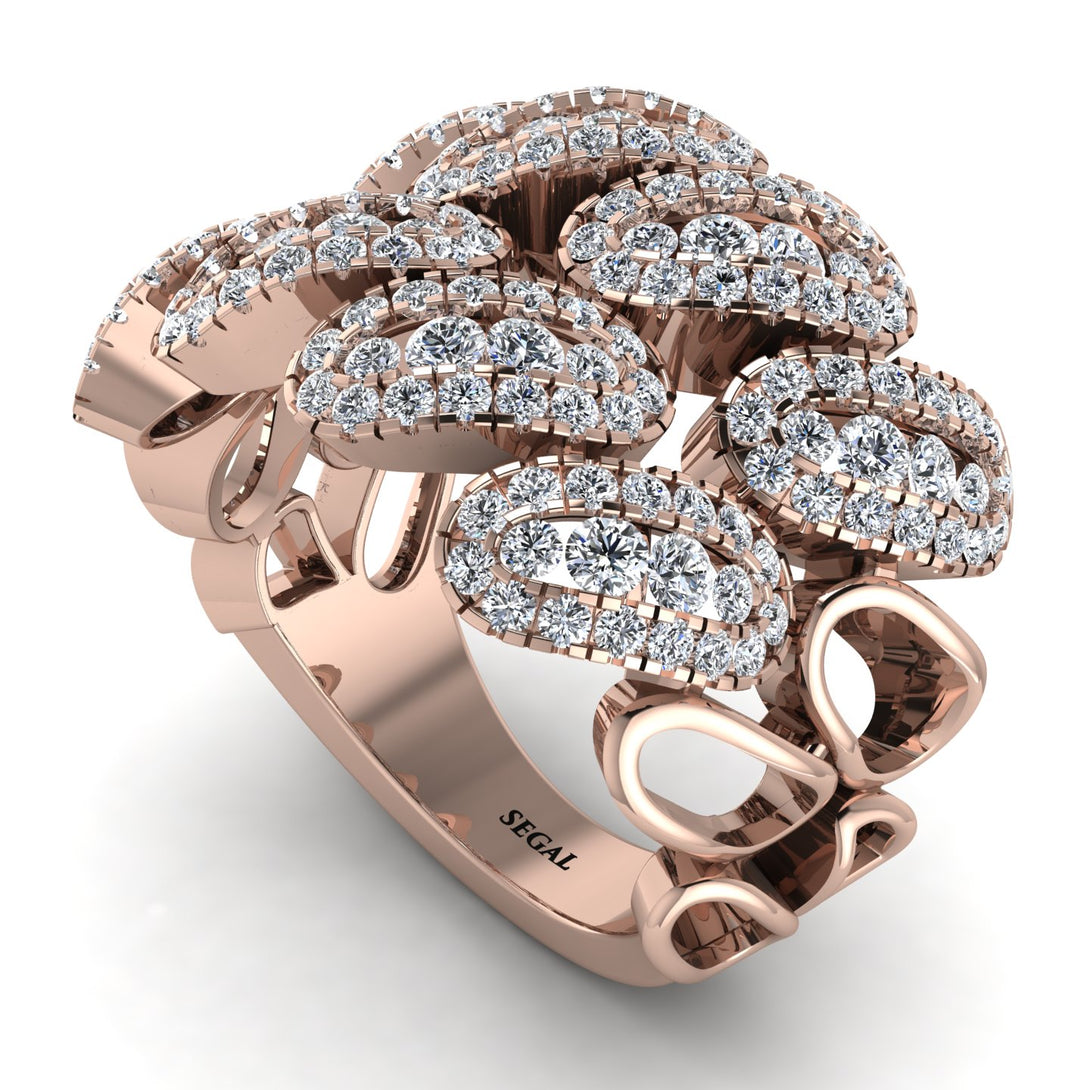 Diamond Stylish Bloom Fashion Ring - Drew No. 2