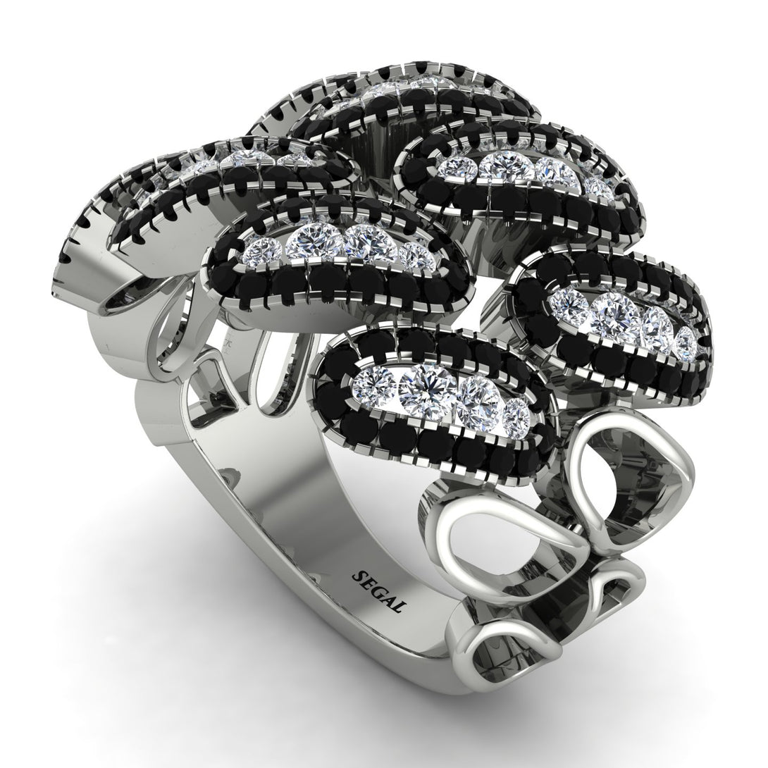 Diamond Stylish Bloom Fashion Ring - Drew No. 33