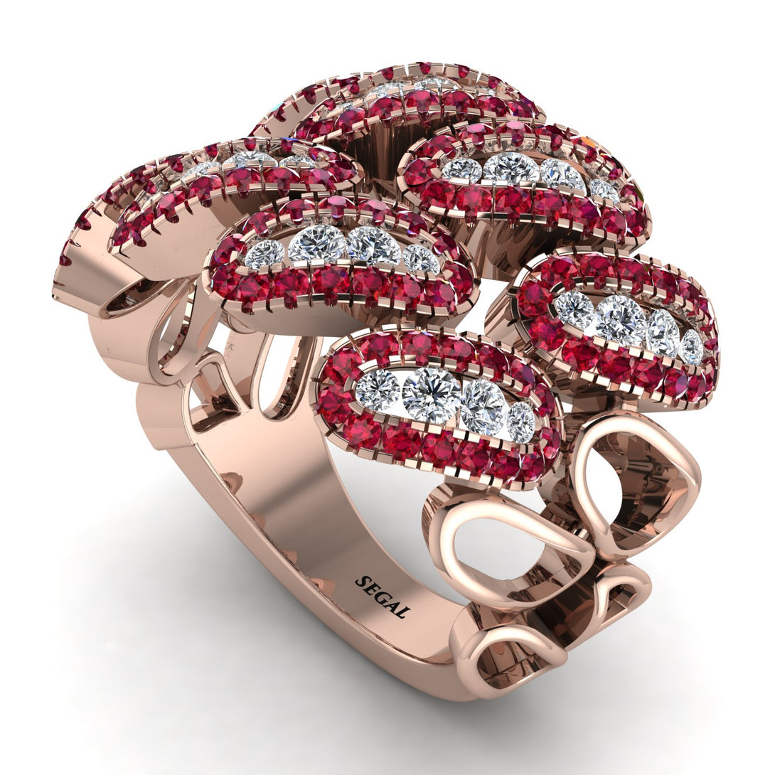 Diamond Stylish Bloom Fashion Ring - Drew No. 47