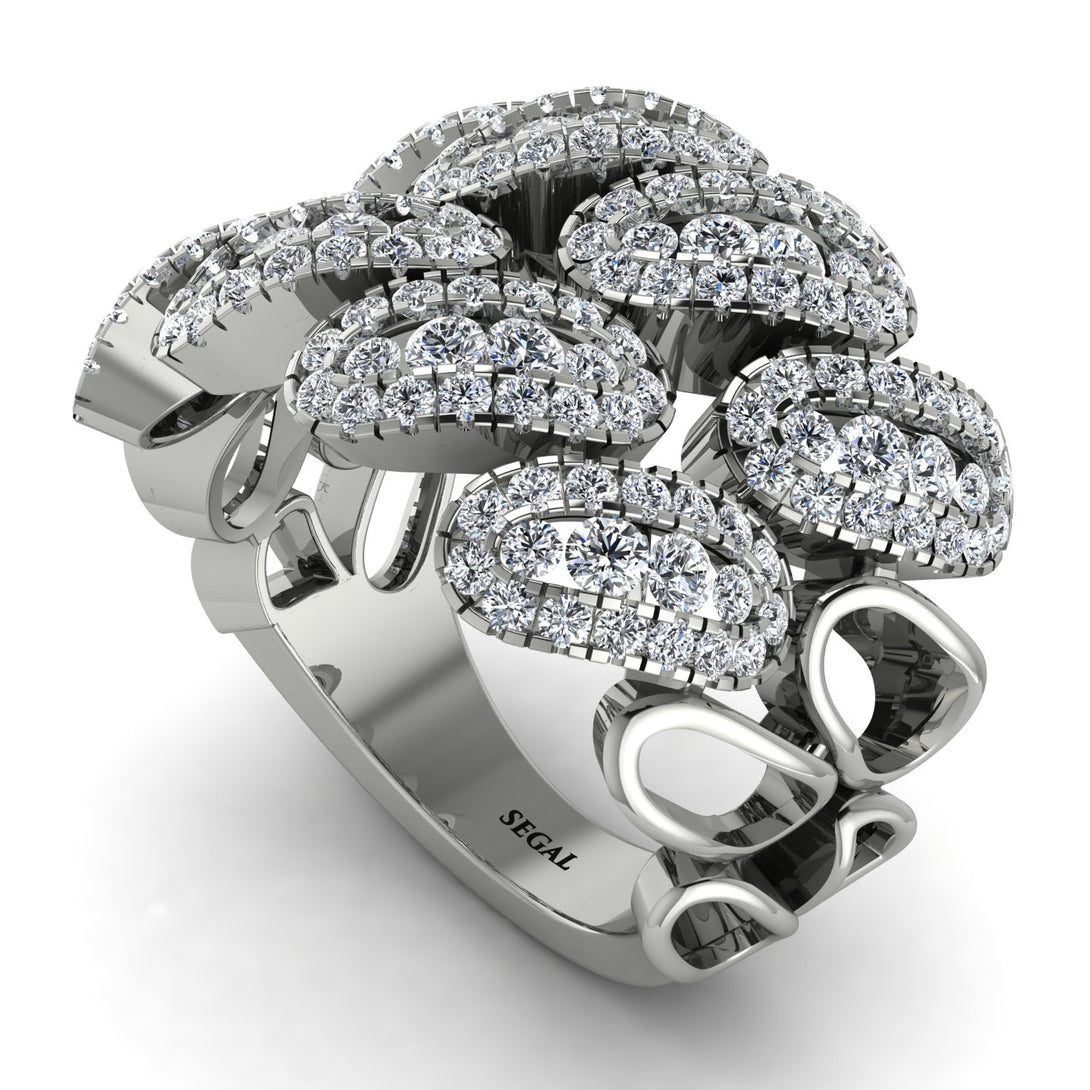 Diamond Stylish Bloom Fashion Ring - Drew No. 3