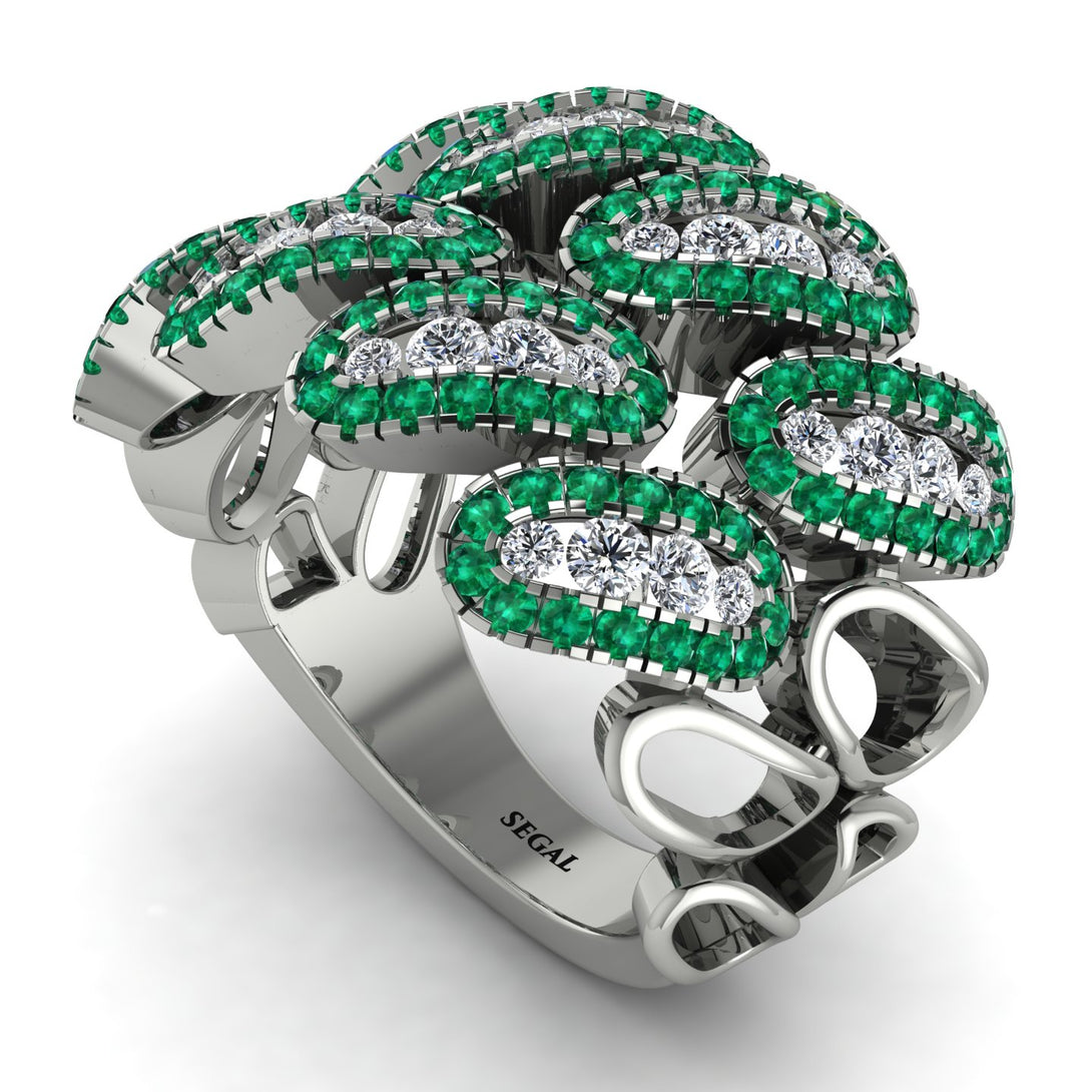 Diamond Stylish Bloom Fashion Ring - Drew No. 18