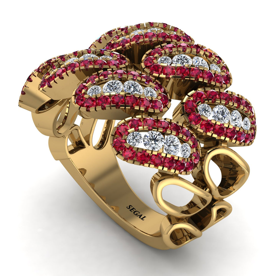 Diamond Stylish Bloom Fashion Ring - Drew No. 46