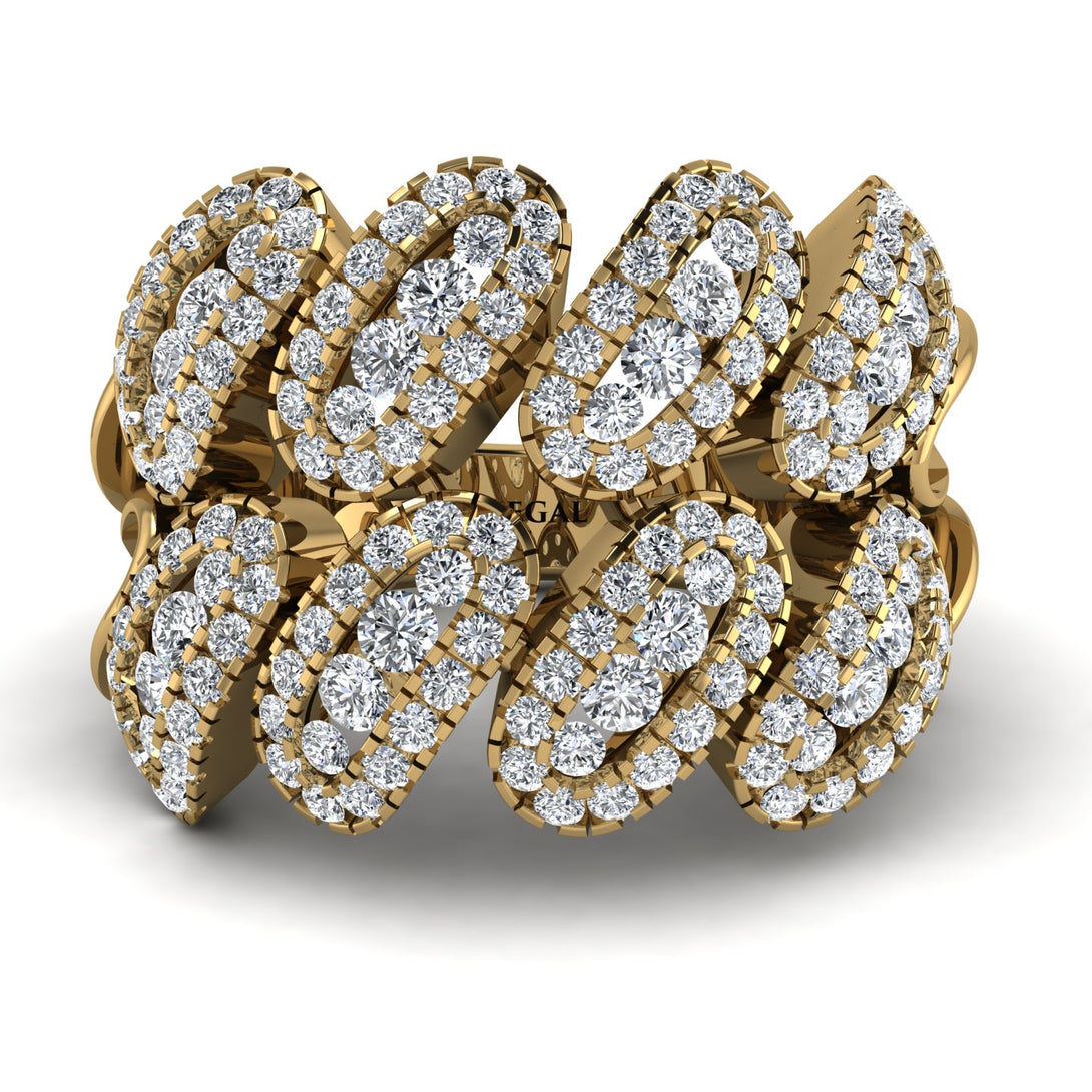 Diamond Stylish Bloom Fashion Ring - Drew No. 1