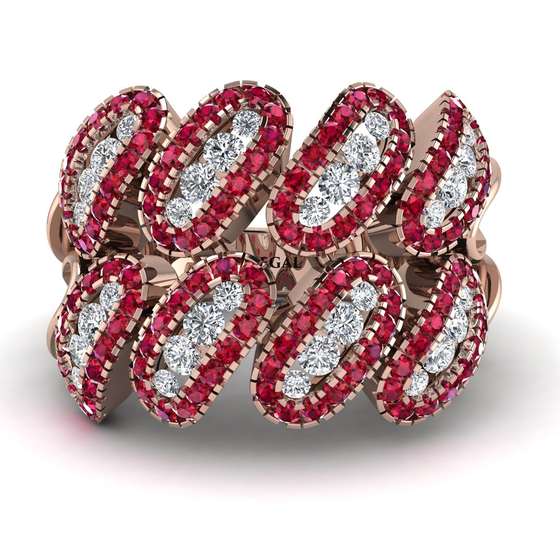Diamond Stylish Bloom Fashion Ring - Drew No. 47