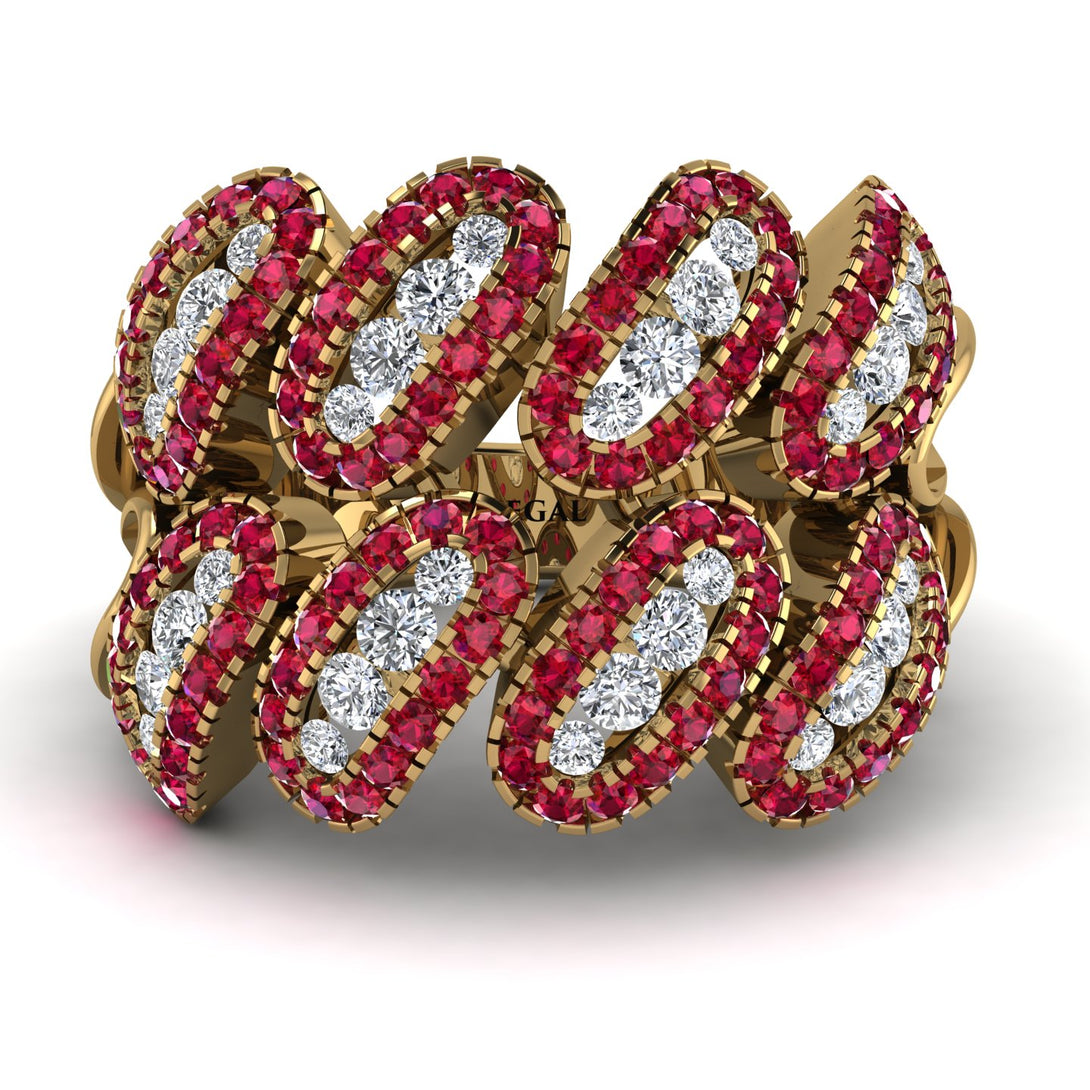 Diamond Stylish Bloom Fashion Ring - Drew No. 46