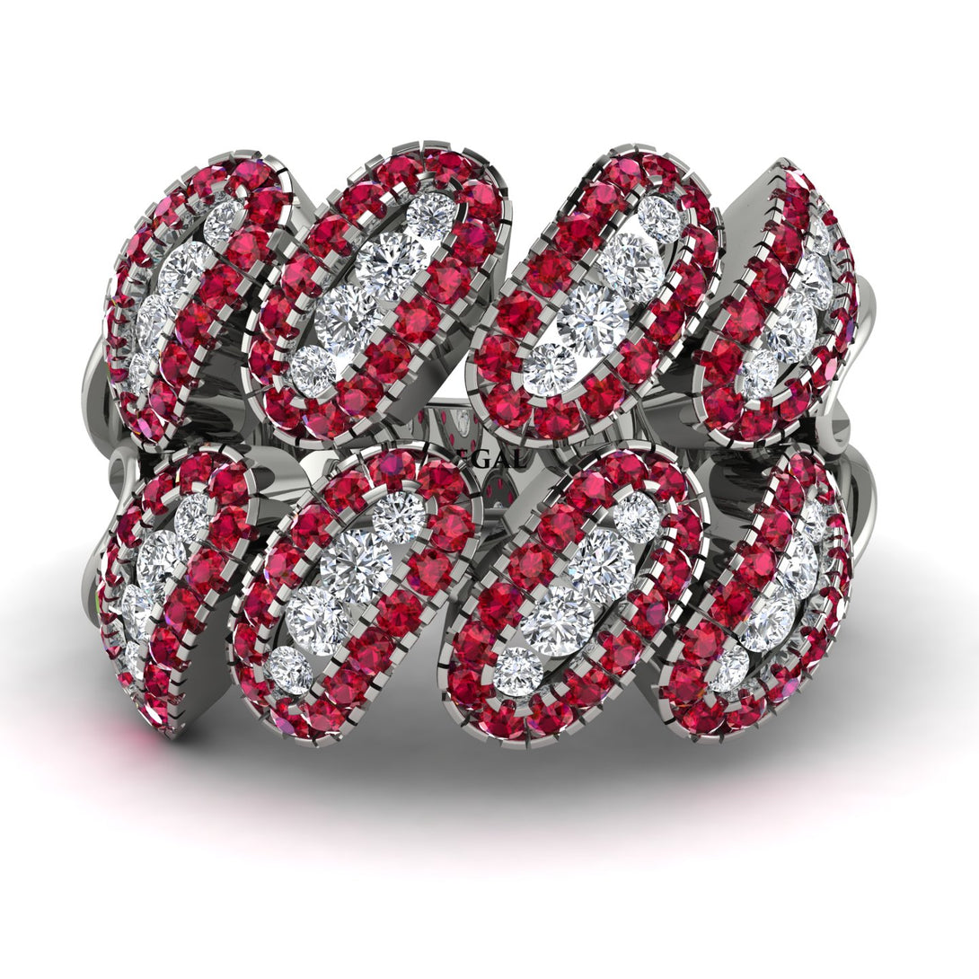 Diamond Stylish Bloom Fashion Ring - Drew No. 48