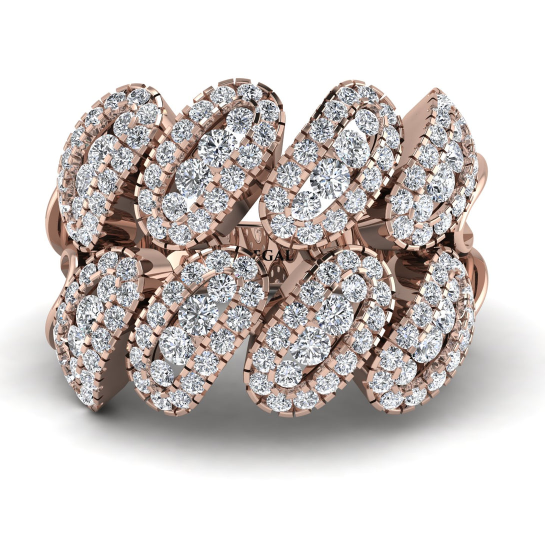 Diamond Stylish Bloom Fashion Ring - Drew No. 2