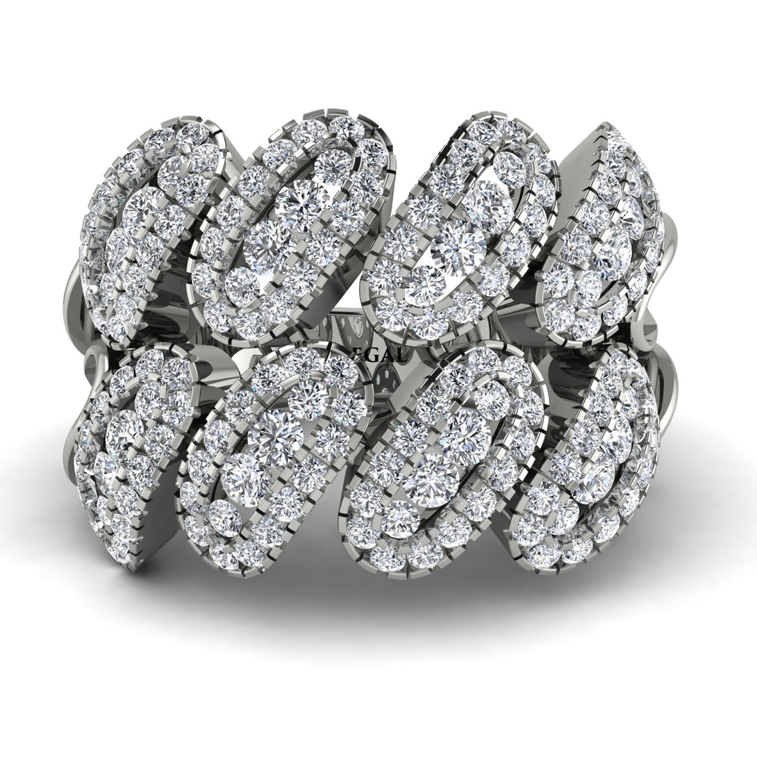 Diamond Stylish Bloom Fashion Ring - Drew No. 3