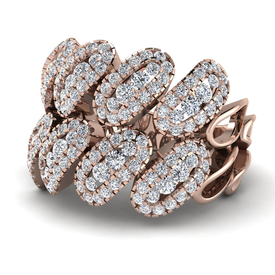 Diamond Stylish Bloom Fashion Ring - Drew No. 2