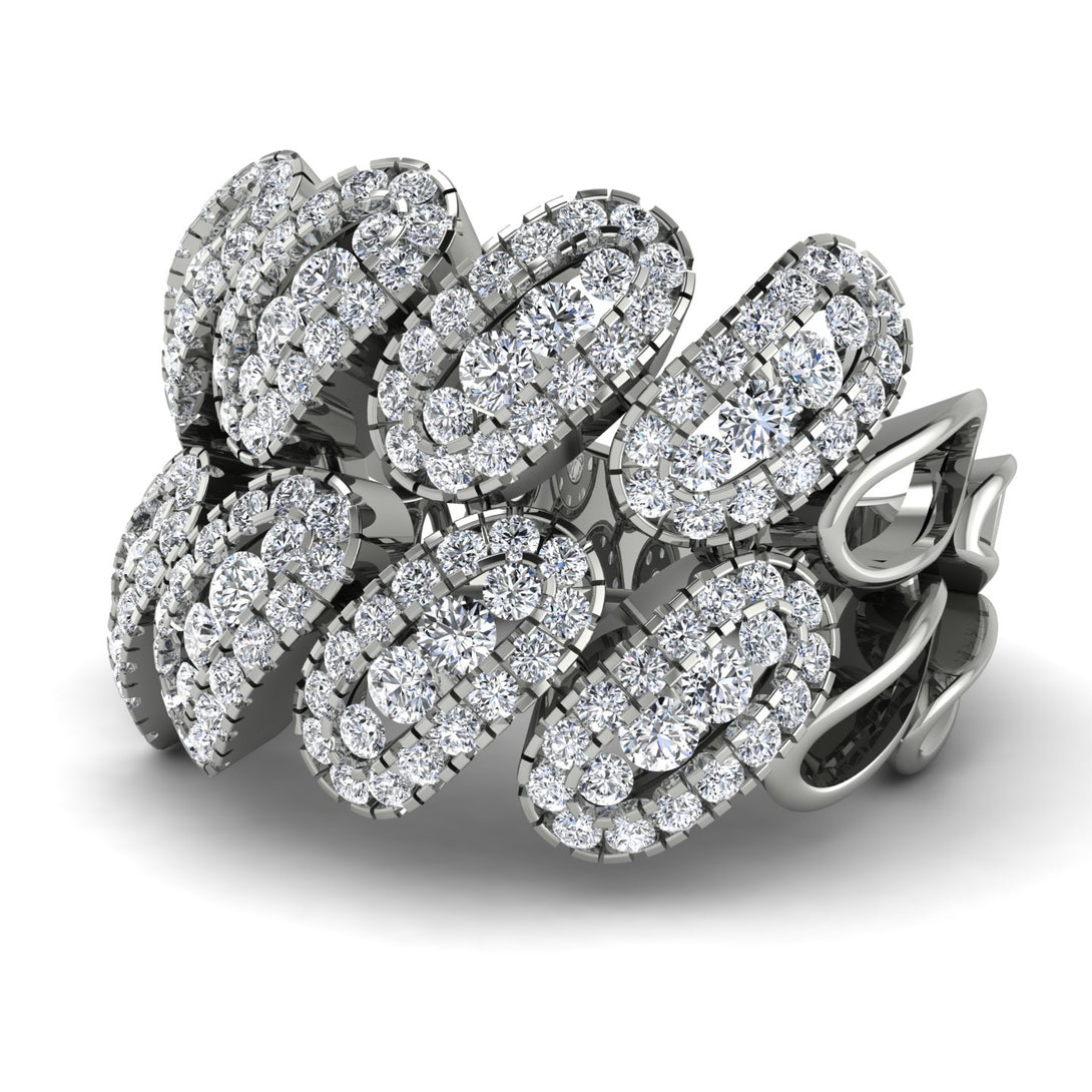 Diamond Stylish Bloom Fashion Ring - Drew No. 3