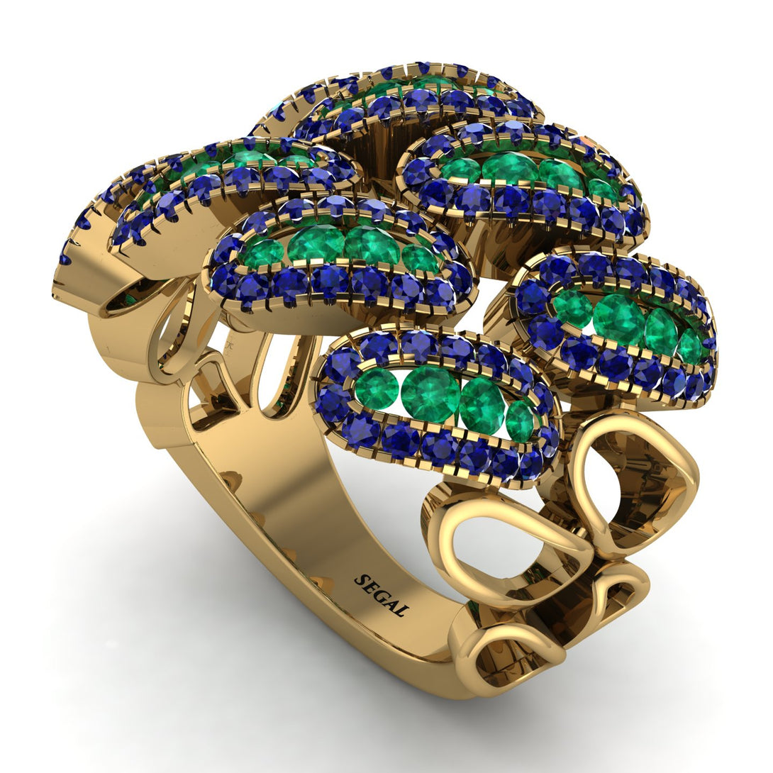 Emerald Stylish Bloom Fashion Ring - Drew No. 64