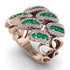 Emerald Stylish Bloom Fashion Ring - Drew No. 5