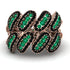 Emerald Stylish Bloom Fashion Ring - Drew No. 35