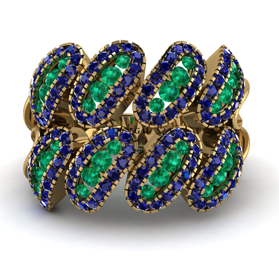 Emerald Stylish Bloom Fashion Ring - Drew No. 64