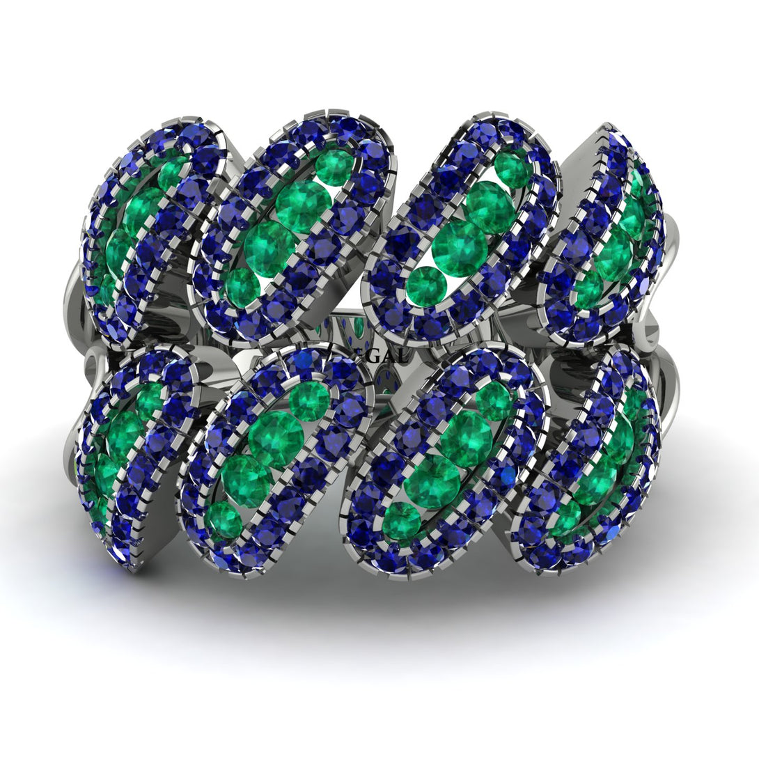 Emerald Stylish Bloom Fashion Ring - Drew No. 66