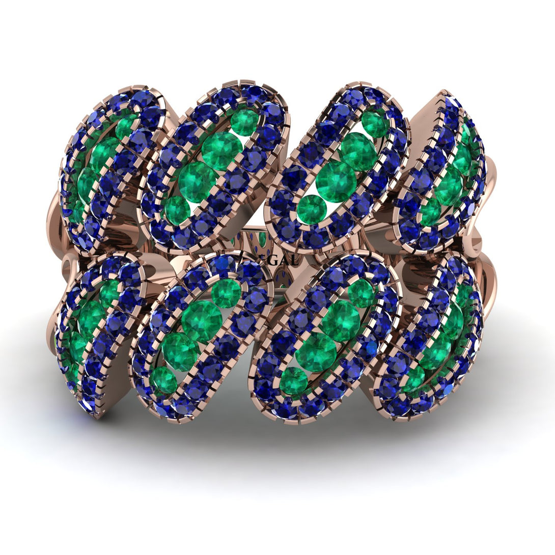 Emerald Stylish Bloom Fashion Ring - Drew No. 65