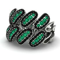 Emerald Stylish Bloom Fashion Ring - Drew No. 36 image 1
