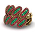 Emerald Stylish Bloom Fashion Ring - Drew No. 49