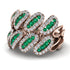 Emerald Stylish Bloom Fashion Ring - Drew No. 5