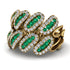 Emerald Stylish Bloom Fashion Ring - Drew No. 4 image 1