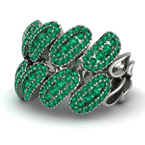 Emerald Stylish Bloom Fashion Ring - Drew No. 21 image 1