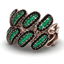 Emerald Stylish Bloom Fashion Ring - Drew No. 35 image 1