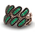 Emerald Stylish Bloom Fashion Ring - Drew No. 35 image 1