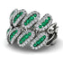 Emerald Stylish Bloom Fashion Ring - Drew No. 6