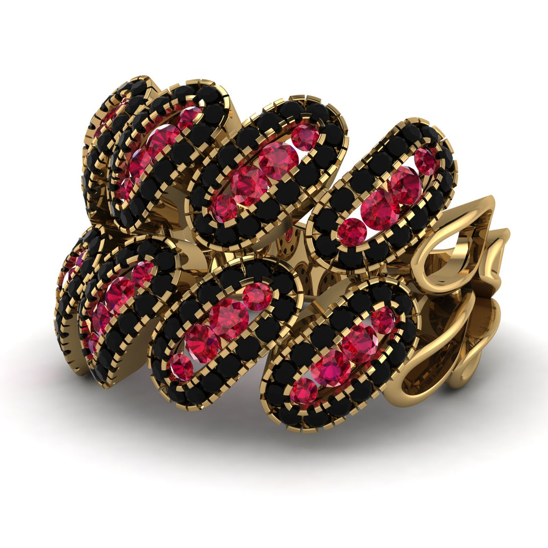 Ruby Stylish Bloom Fashion Ring - Drew No. 40