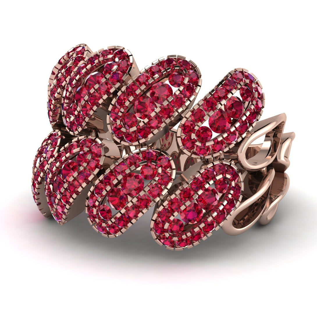 Ruby Stylish Bloom Fashion Ring - Drew No. 56