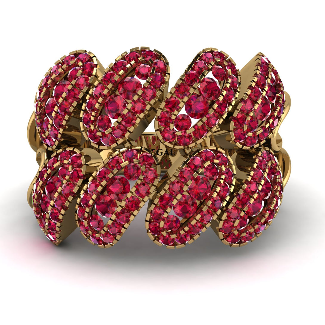 Ruby Stylish Bloom Fashion Ring - Drew No. 55
