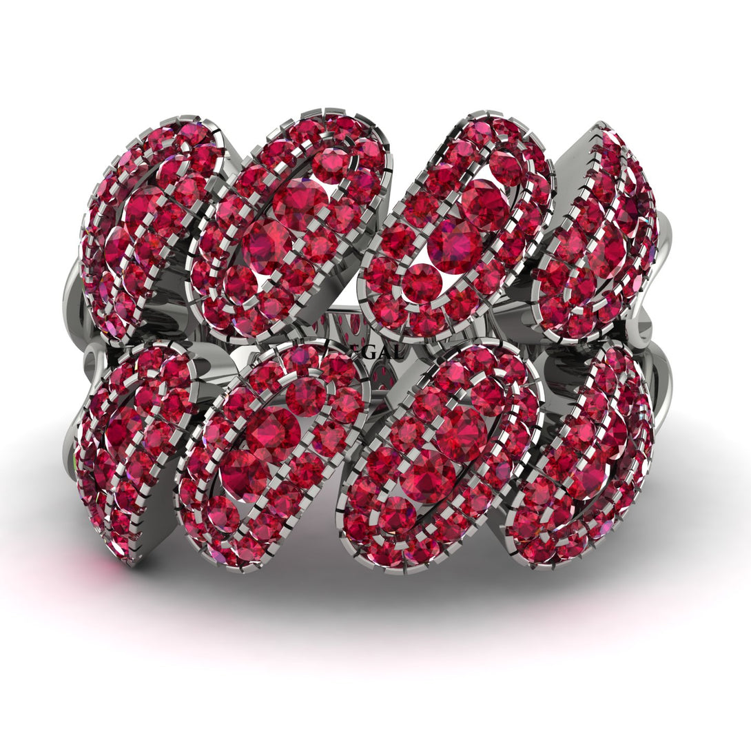 Ruby Stylish Bloom Fashion Ring - Drew No. 57