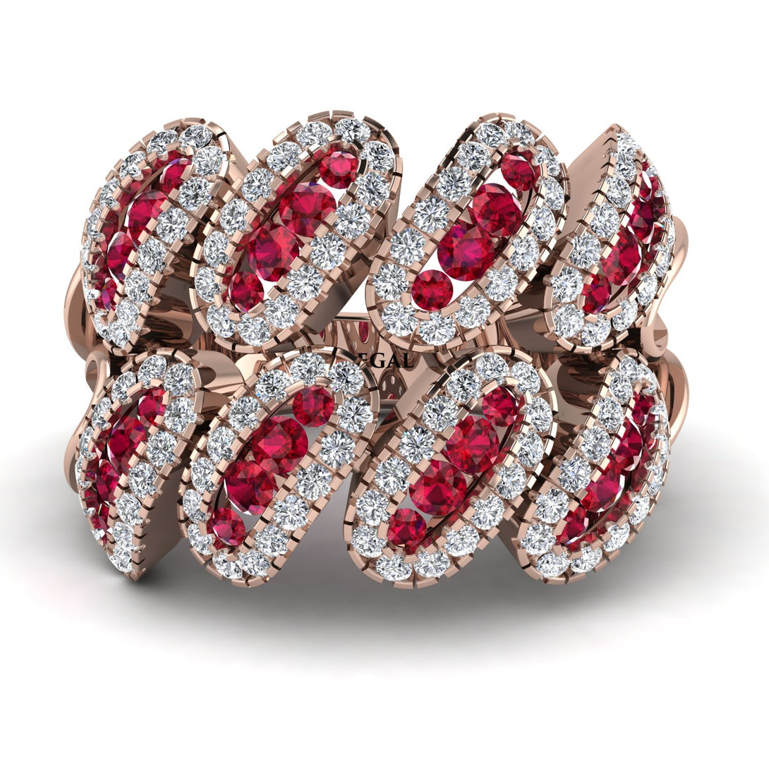 Ruby Stylish Bloom Fashion Ring - Drew No. 11