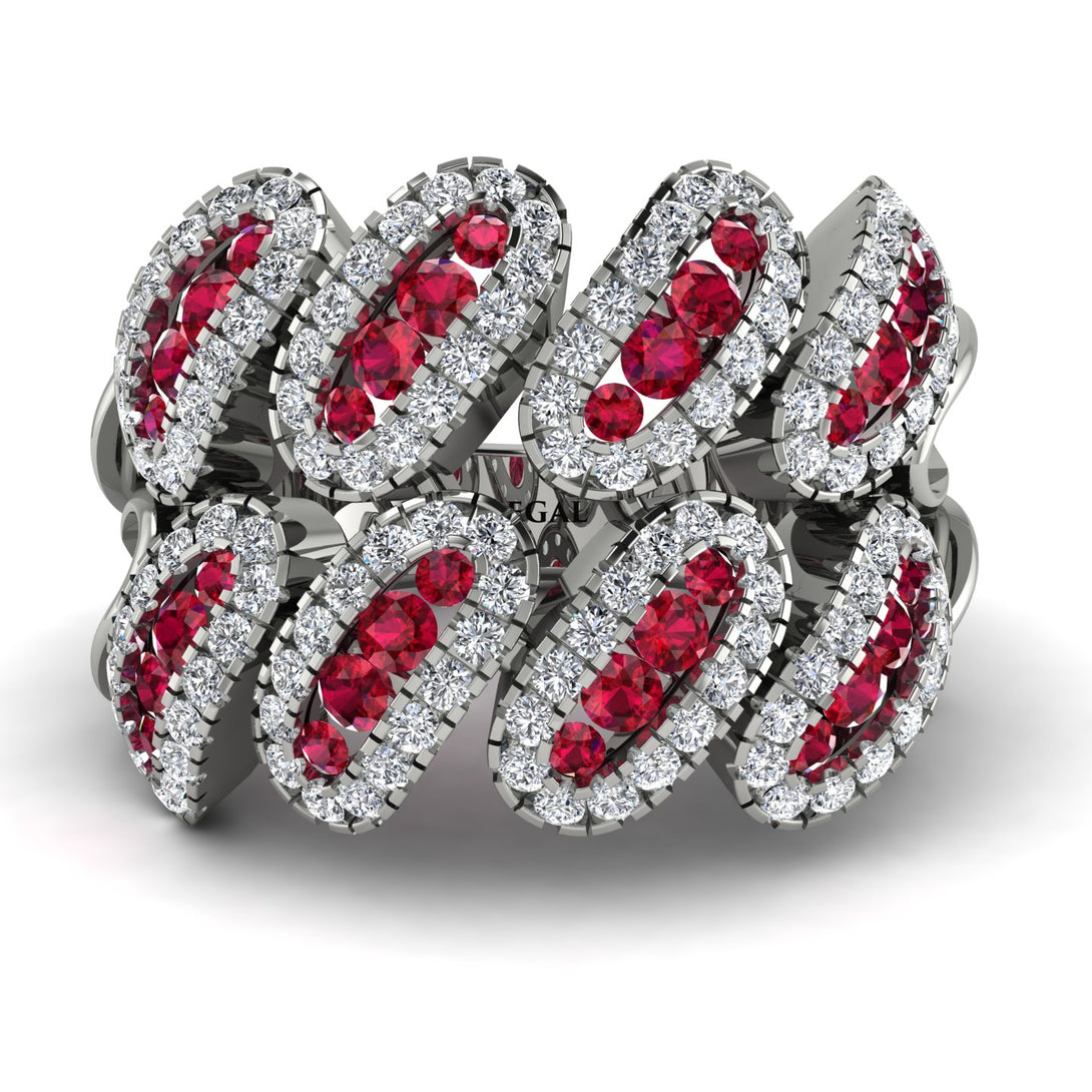 Ruby Stylish Bloom Fashion Ring - Drew No. 12