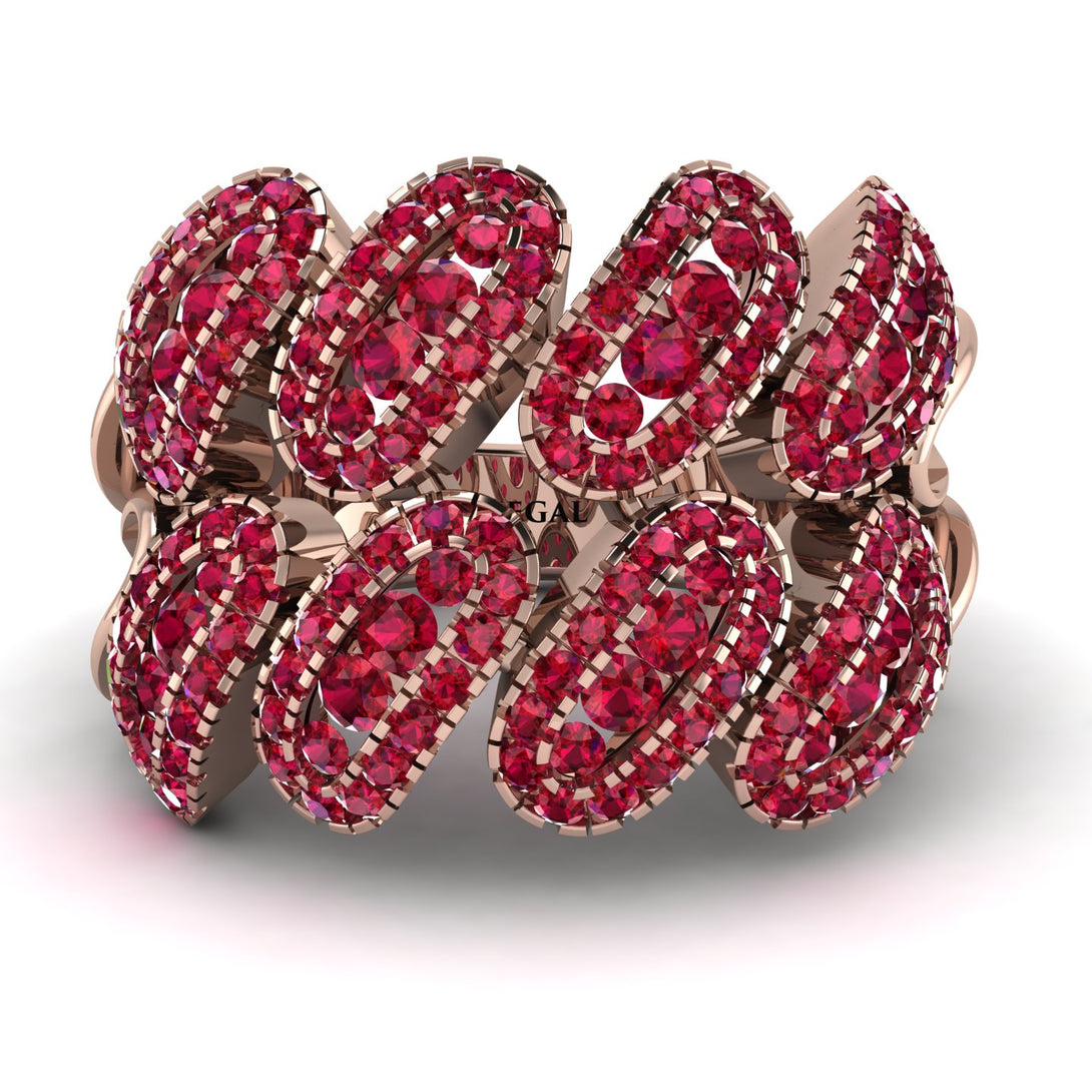 Ruby Stylish Bloom Fashion Ring - Drew No. 56