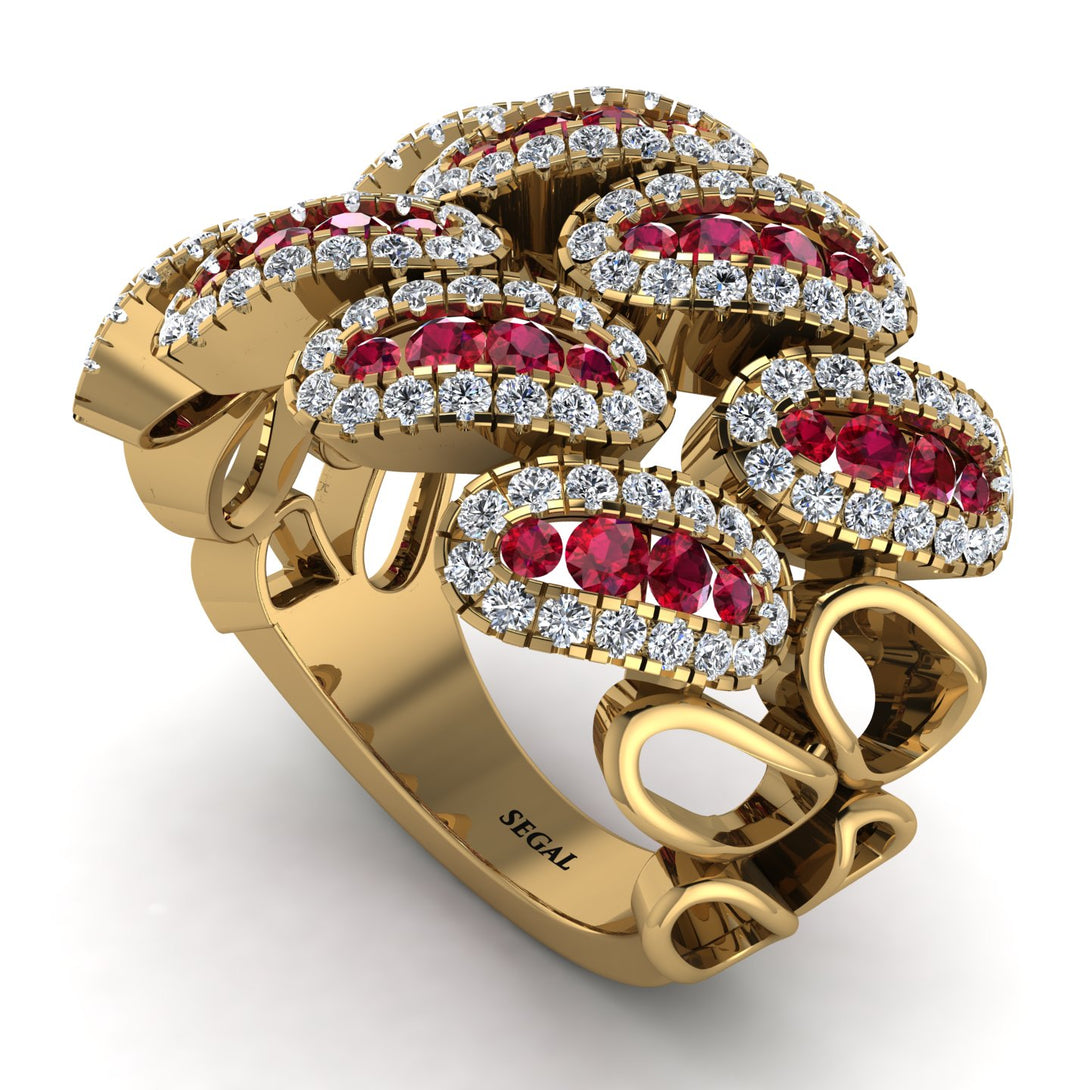 Ruby Stylish Bloom Fashion Ring - Drew No. 10