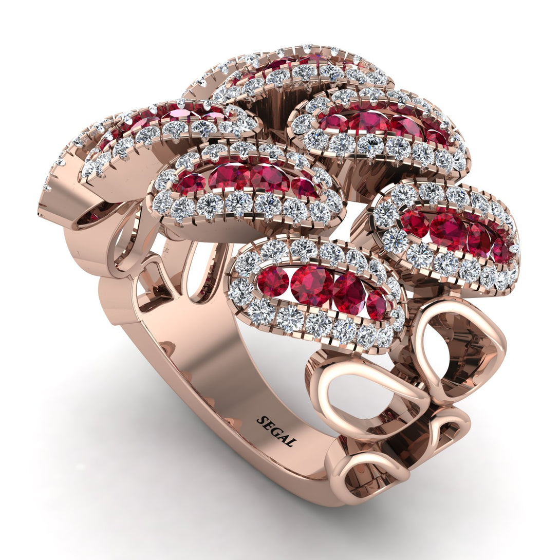 Ruby Stylish Bloom Fashion Ring - Drew No. 11
