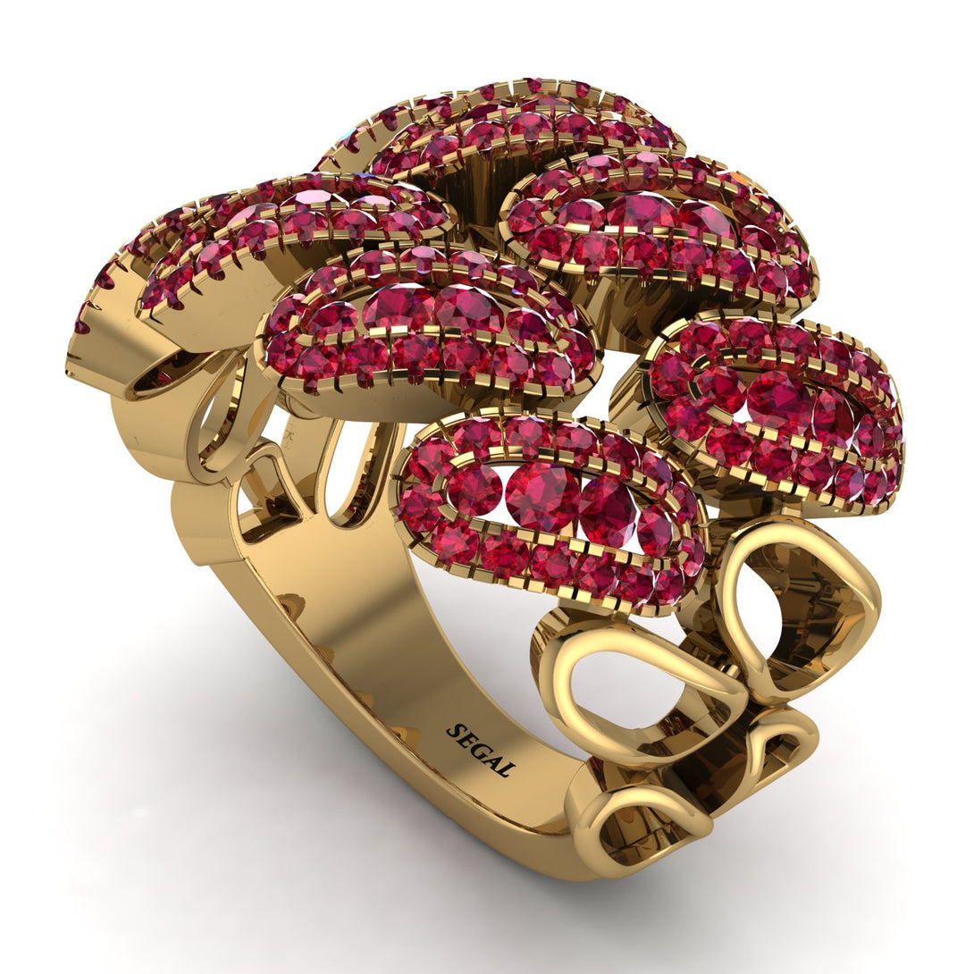 Ruby Stylish Bloom Fashion Ring - Drew No. 55